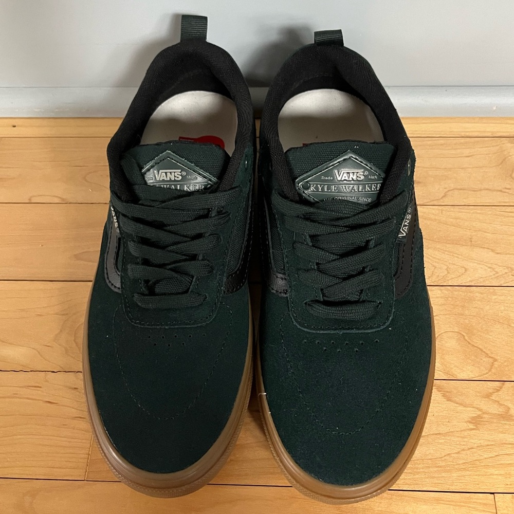 NWOT Vans Kyle Walker Skate Shoes in Dark Green with Gum Soles - Picture 2 of 11